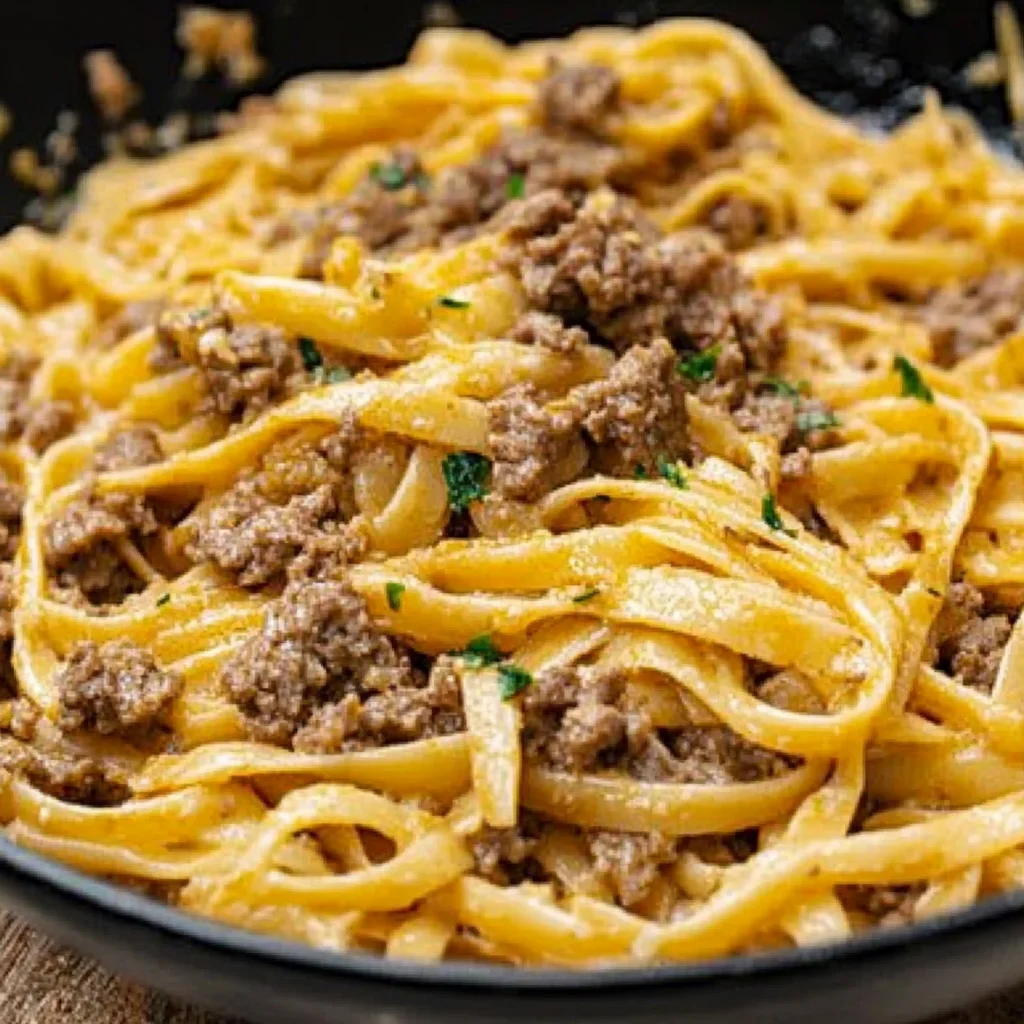 Beef and Garlic Butter Pasta recipe