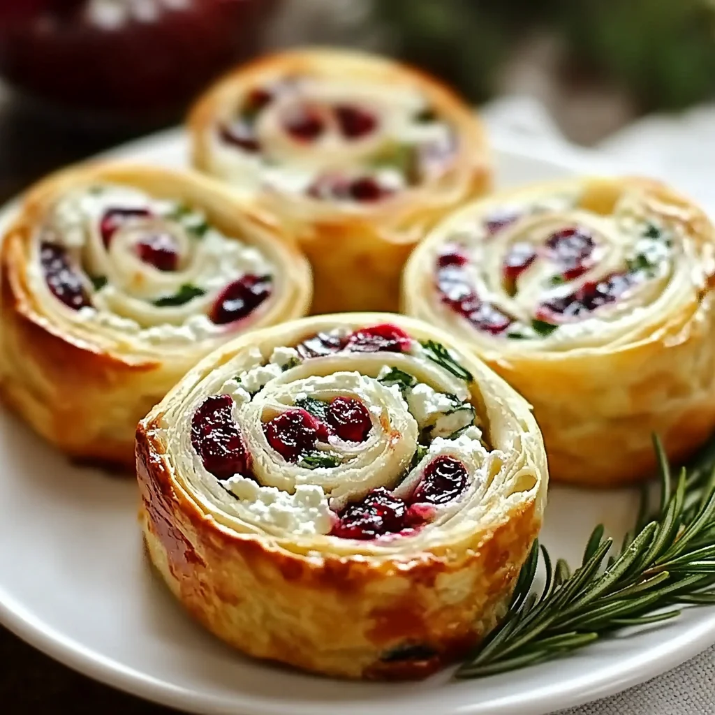 Cranberry Feta Pinwheels