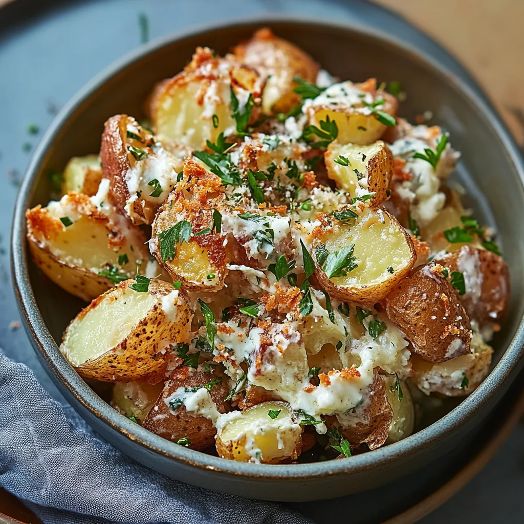 Crispy Smashed Potato Salad