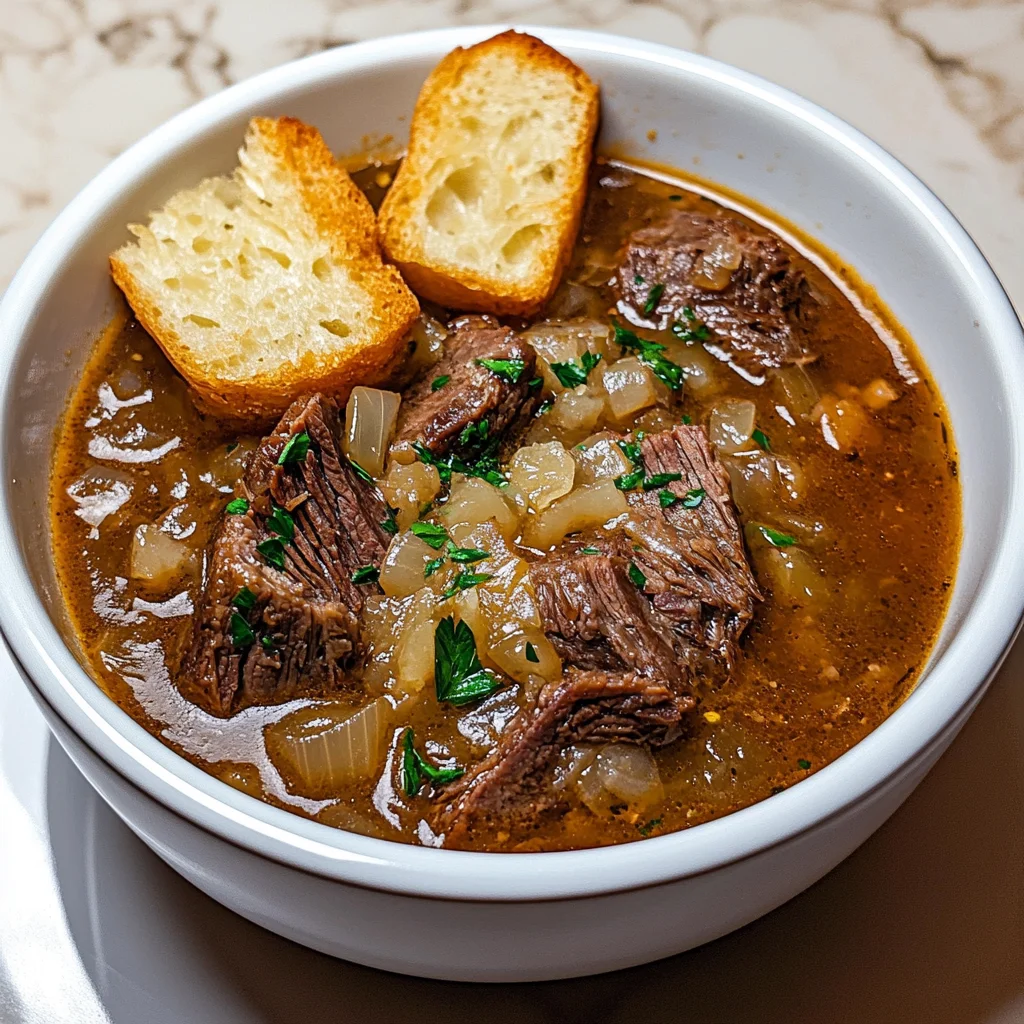 French Onion Beef Short Rib Soup