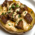 Loaded Baked Potato with Steak Bites