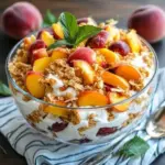 Peach Cobbler Cheesecake Fruit Salad