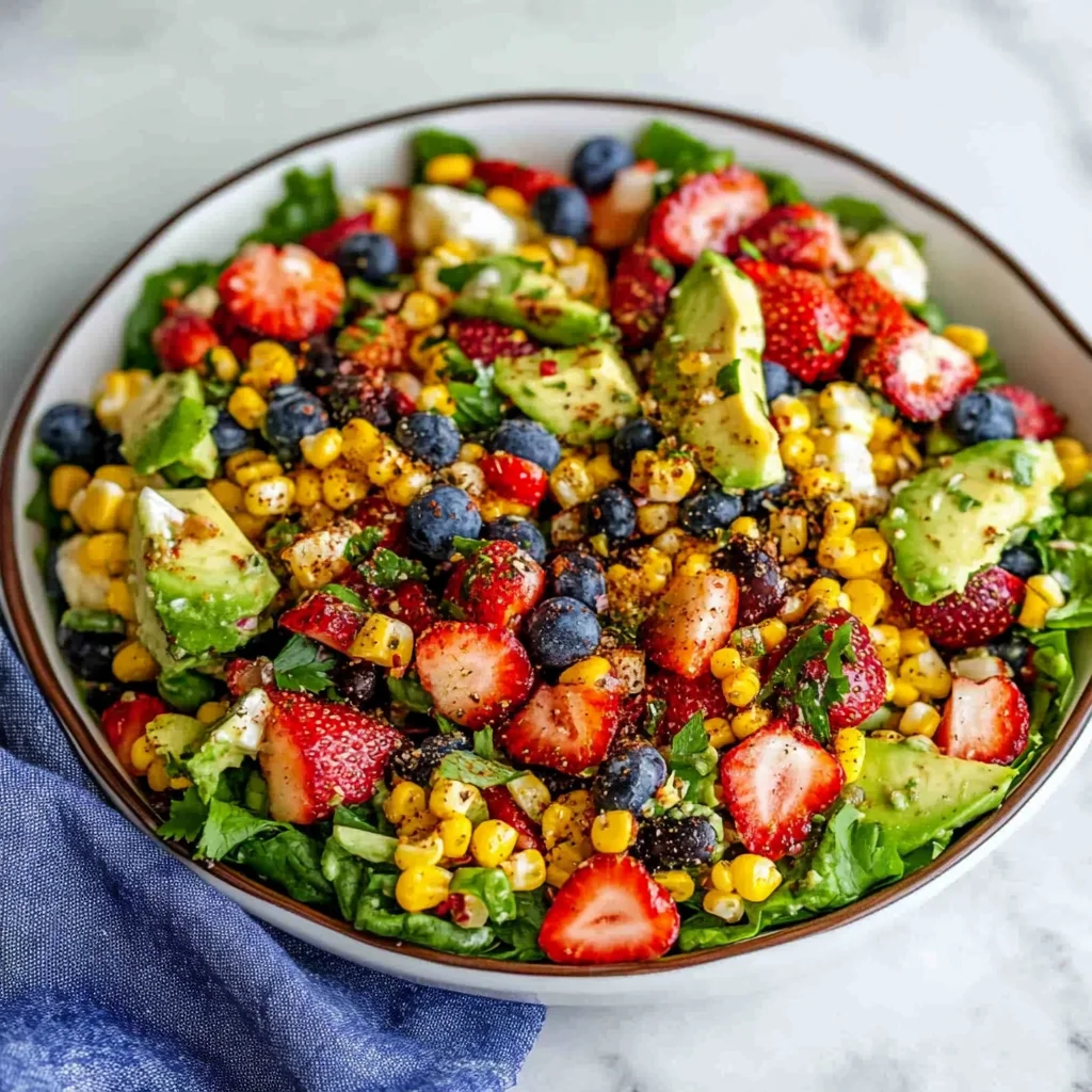 Strawberry Avocado Corn Salad