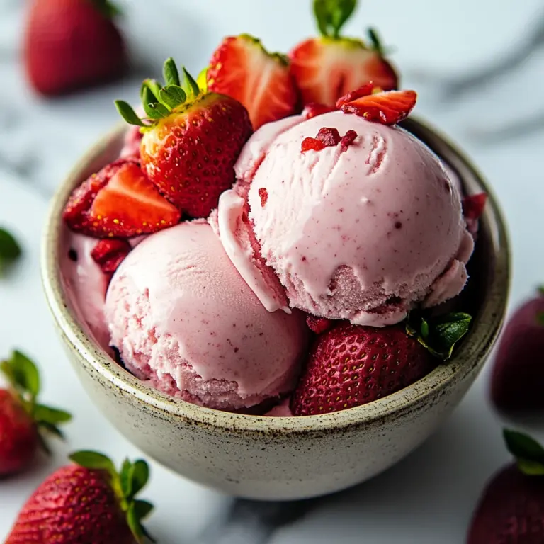 Strawberry Cottage Cheese Ice Cream