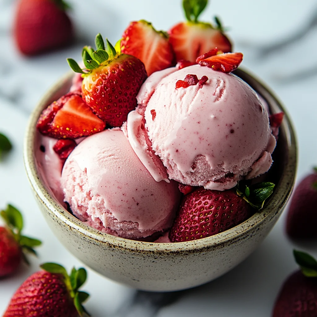 Strawberry Cottage Cheese Ice Cream