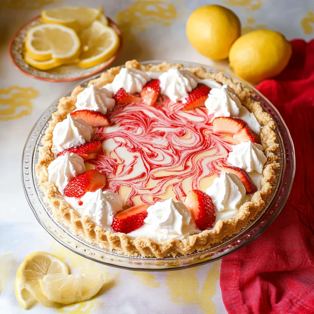 Strawberry Lemon Cream Pie
