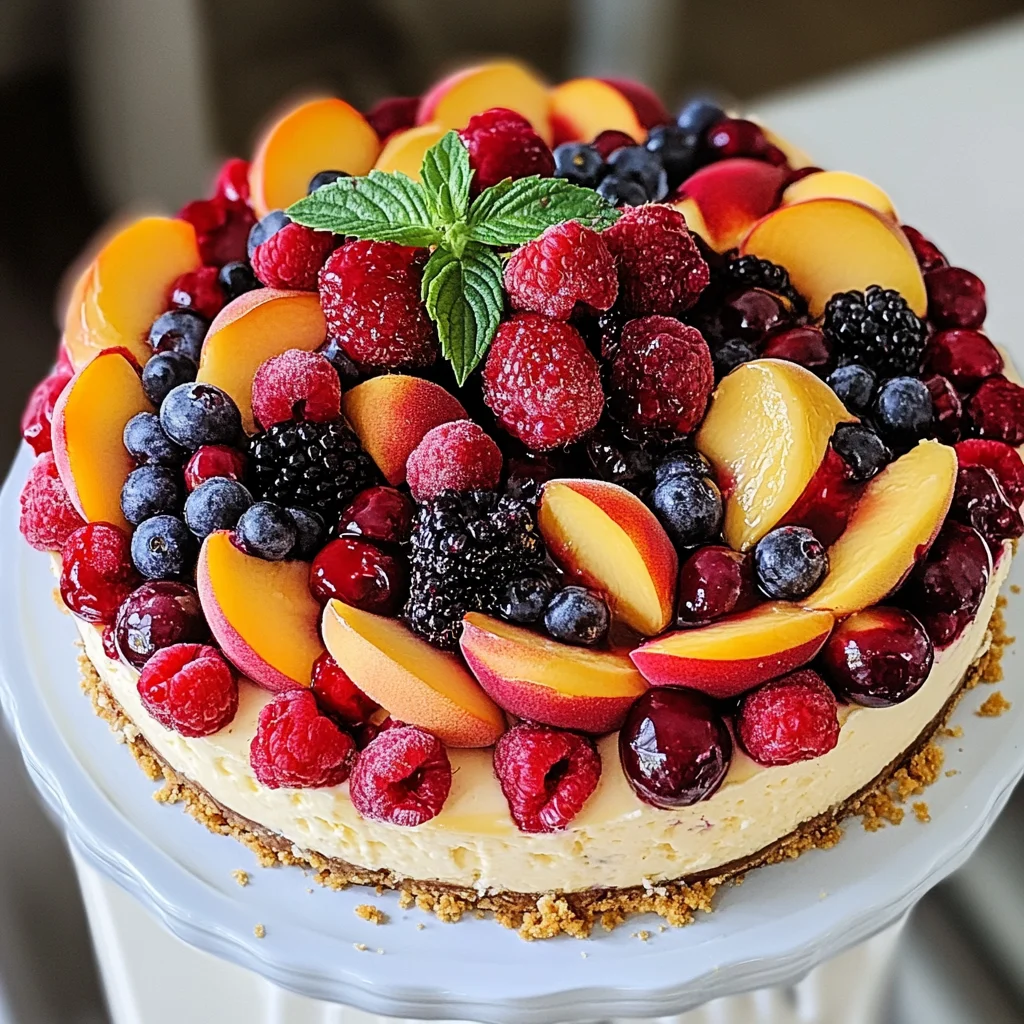 Summer Berry and Peach Cheesecake Recipe