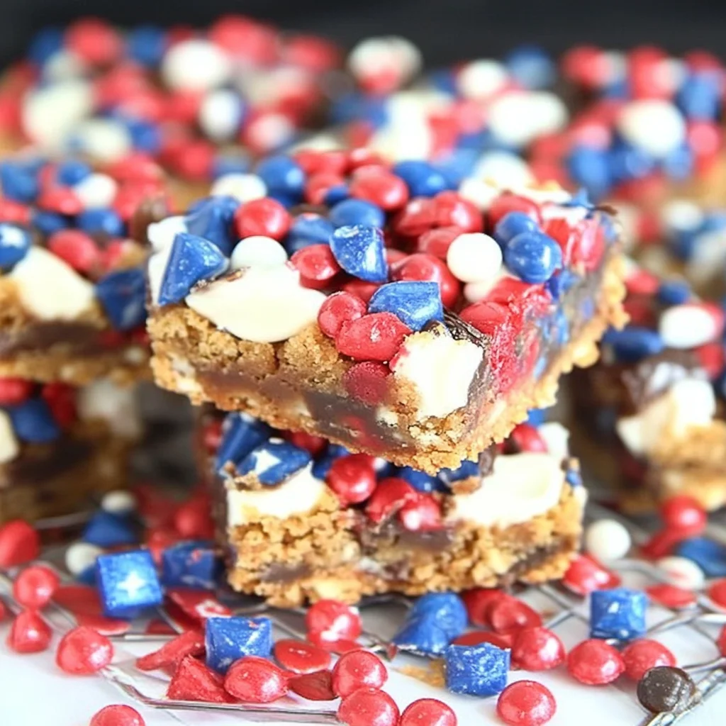 4th of July Magic Cookie Bars
