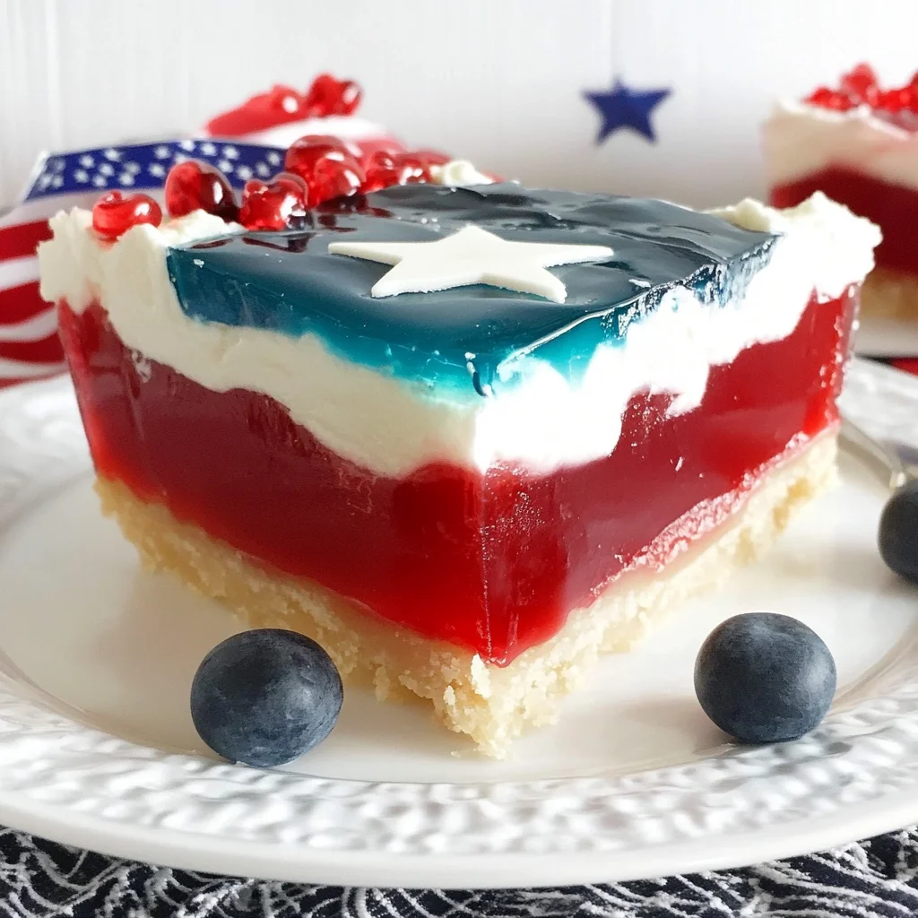 4th of July Patriotic Jello Pie