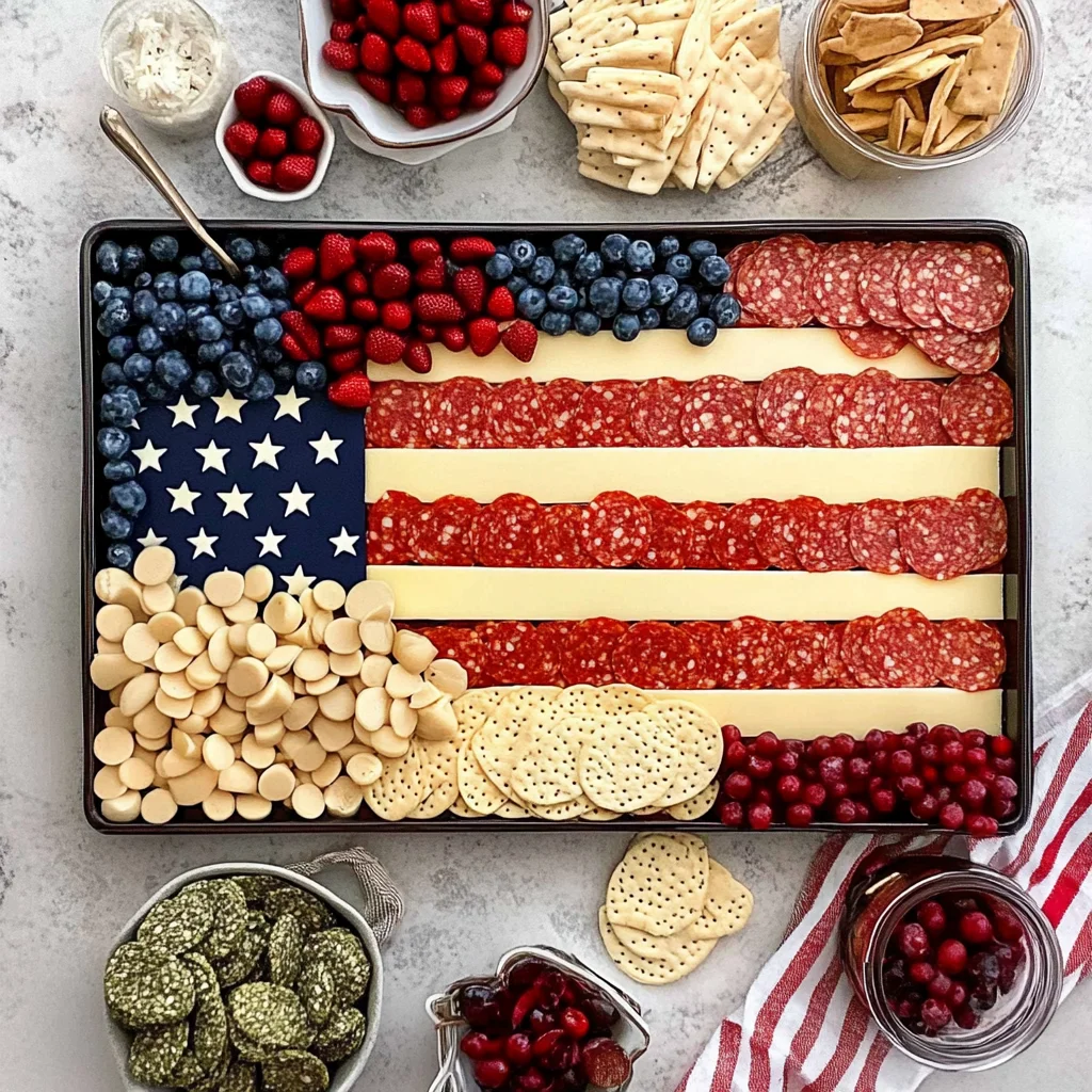 American Flag Cheese Tray
