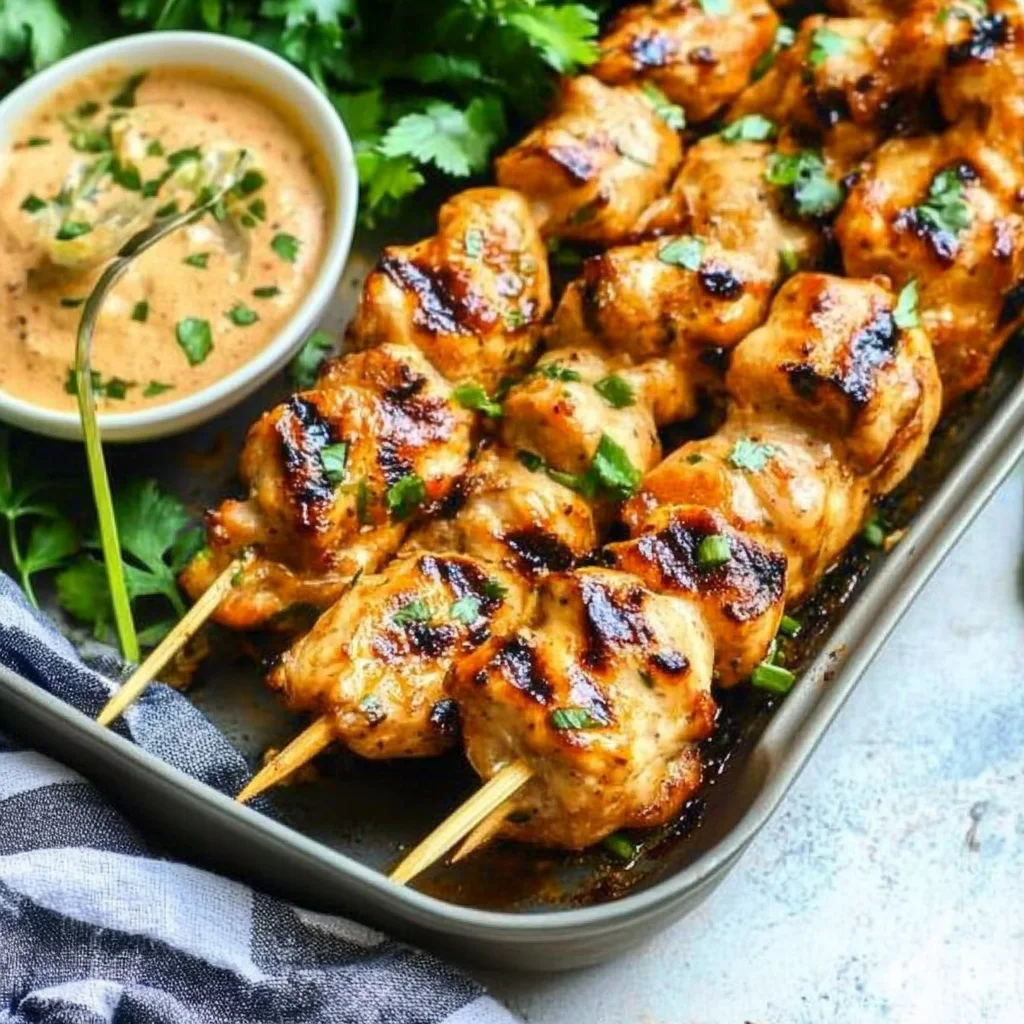 Bang Bang Chicken Skewers