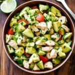 Chicken Cucumber Avocado Salad (NO COOK)