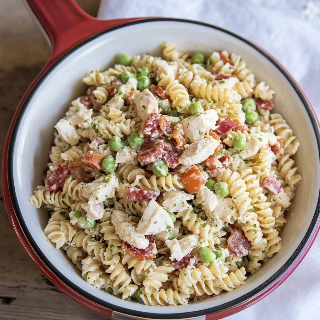 Chicken Turkey Bacon Ranch Pasta Salad