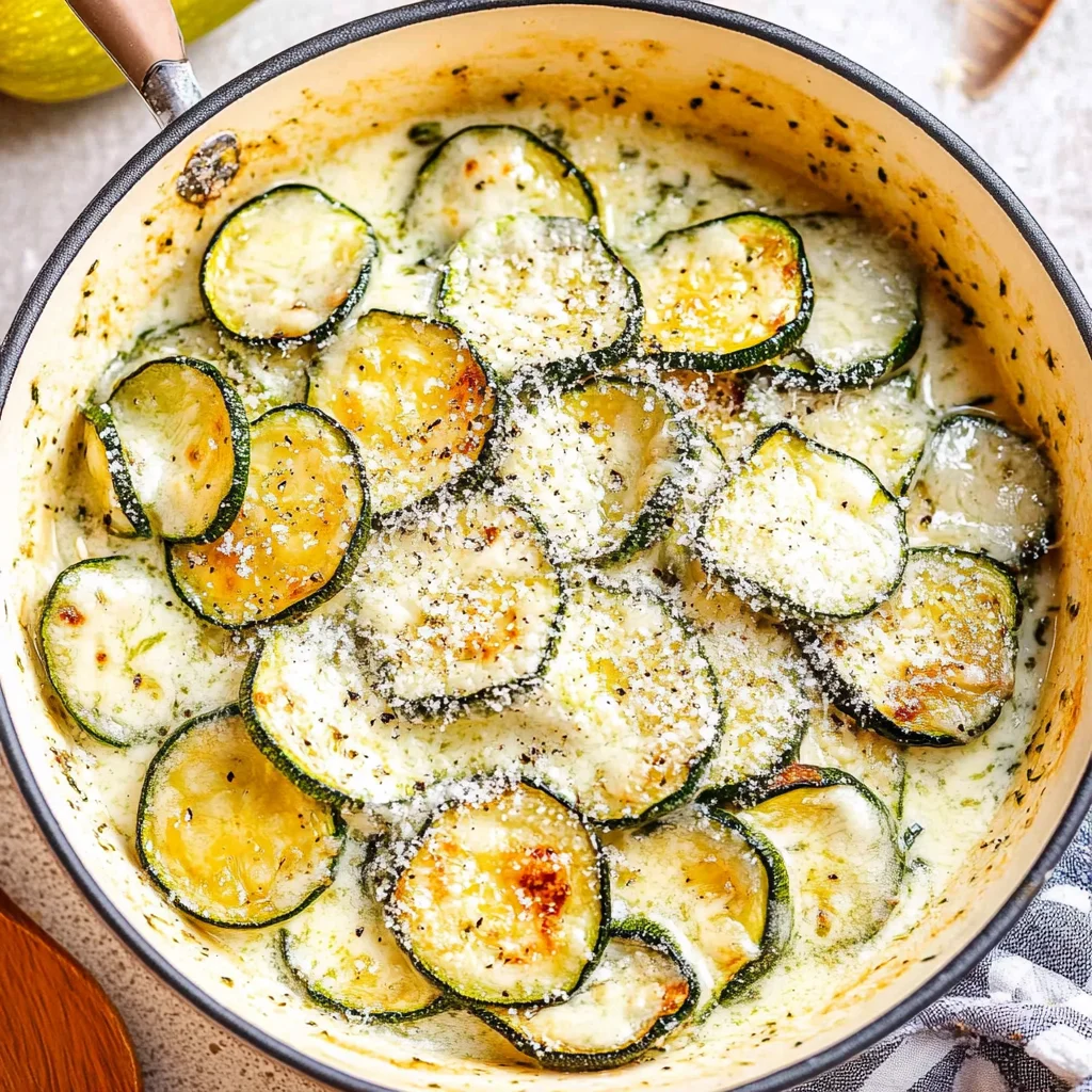 Creamy Parmesan Zucchini