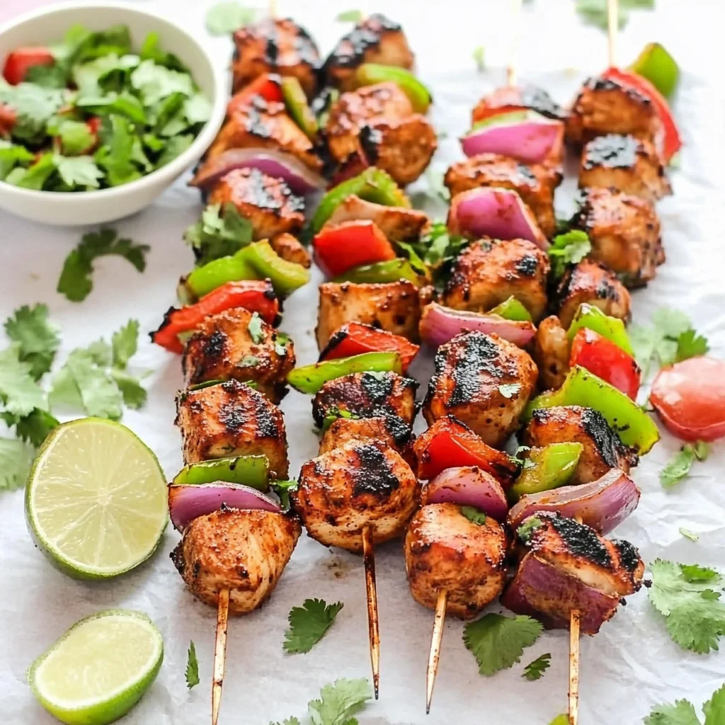 Fajita Chicken Kebabs