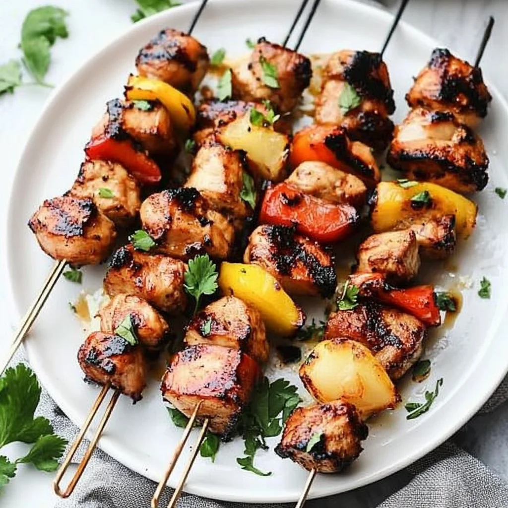 Hawaiian Chicken Skewers