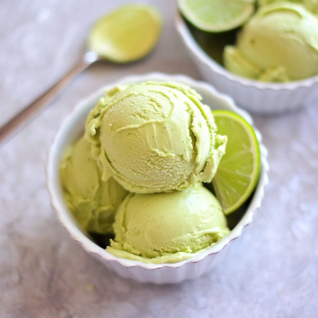Key Lime Avocado Vegan Ice Cream