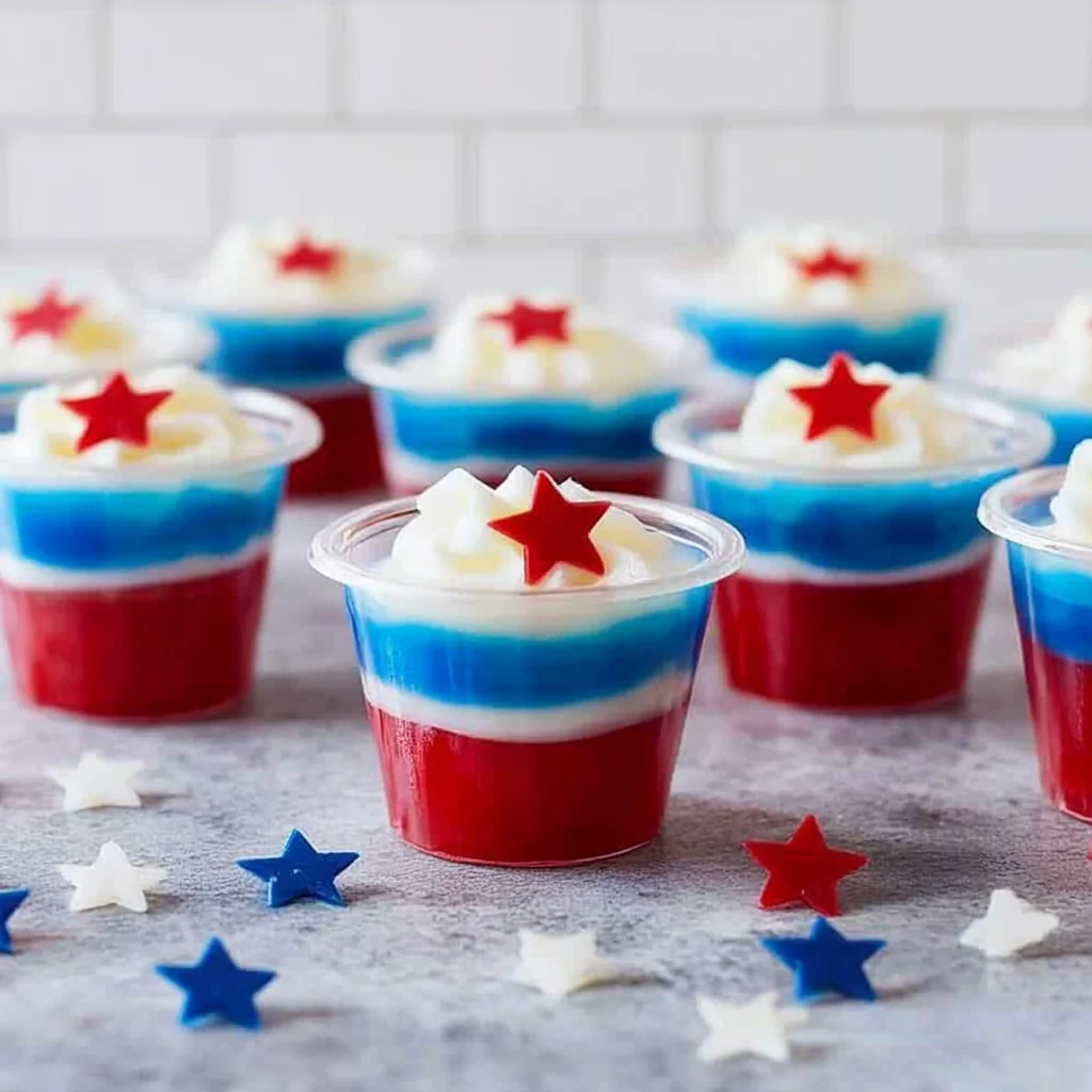 Kid-Friendly Patriotic Jell-O Shots (No Alcohol)