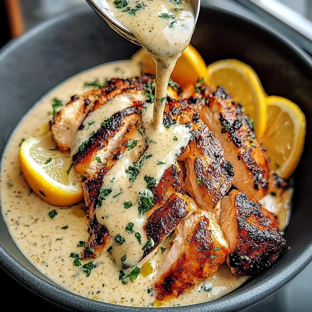 Lemon Pepper Chicken Bowl with Creamy Lemon Sauce