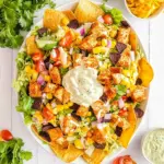 Loaded Chicken Taco Salad with Creamy Lime-Cilantro Dressing