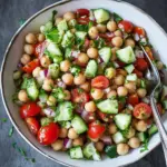 Marinated Chickpeas with Tomatoes and Cucumber
