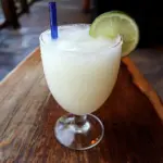 Patriotic Coconut Rum Slushy Cocktail