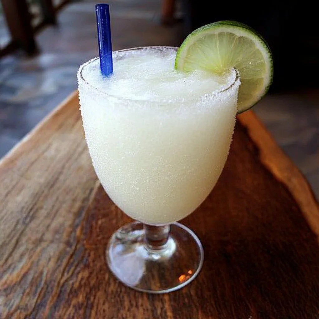 Patriotic Coconut Rum Slushy Cocktail