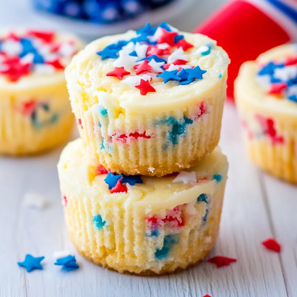 Patriotic Mini Cheesecakes