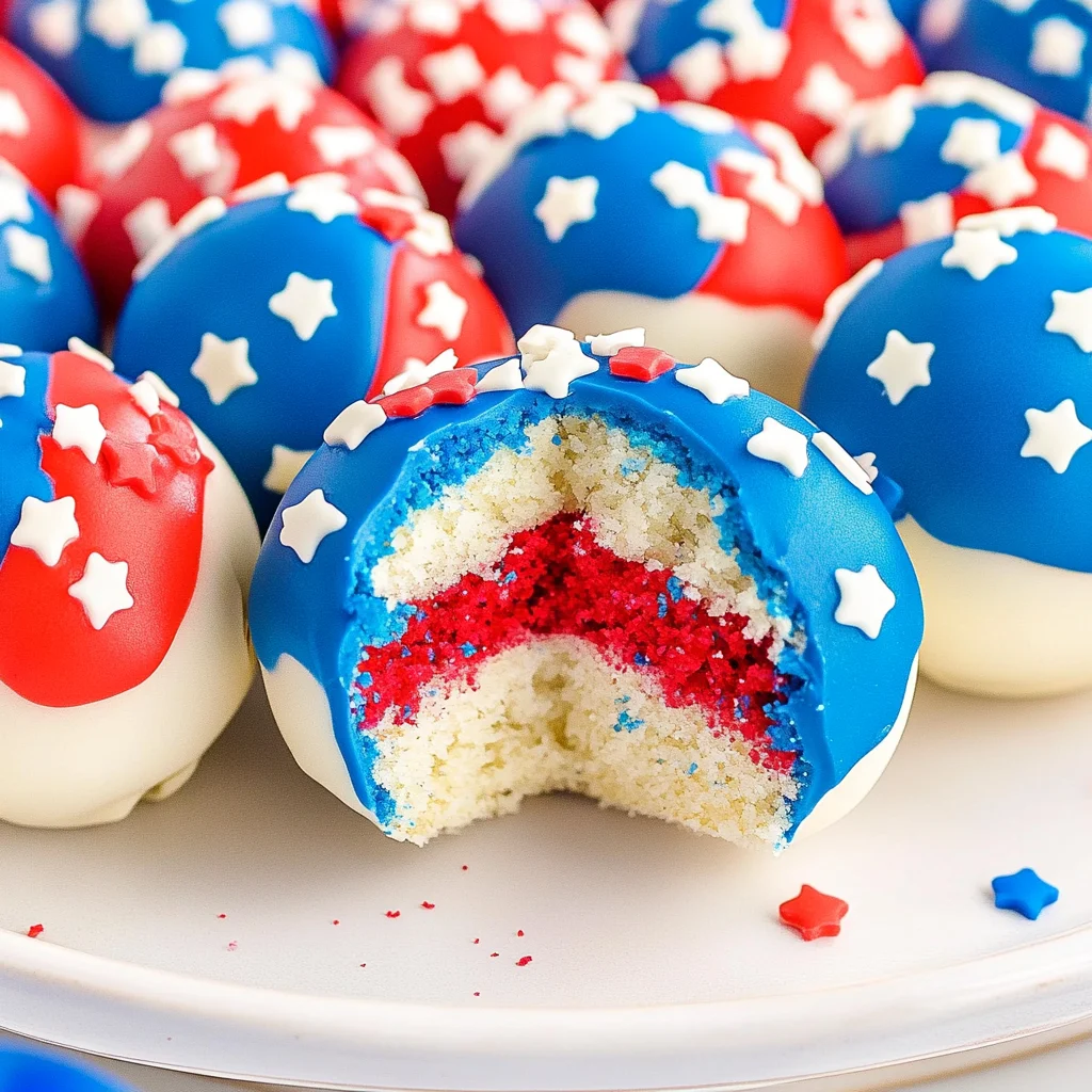 Red White And Blue Cake Balls