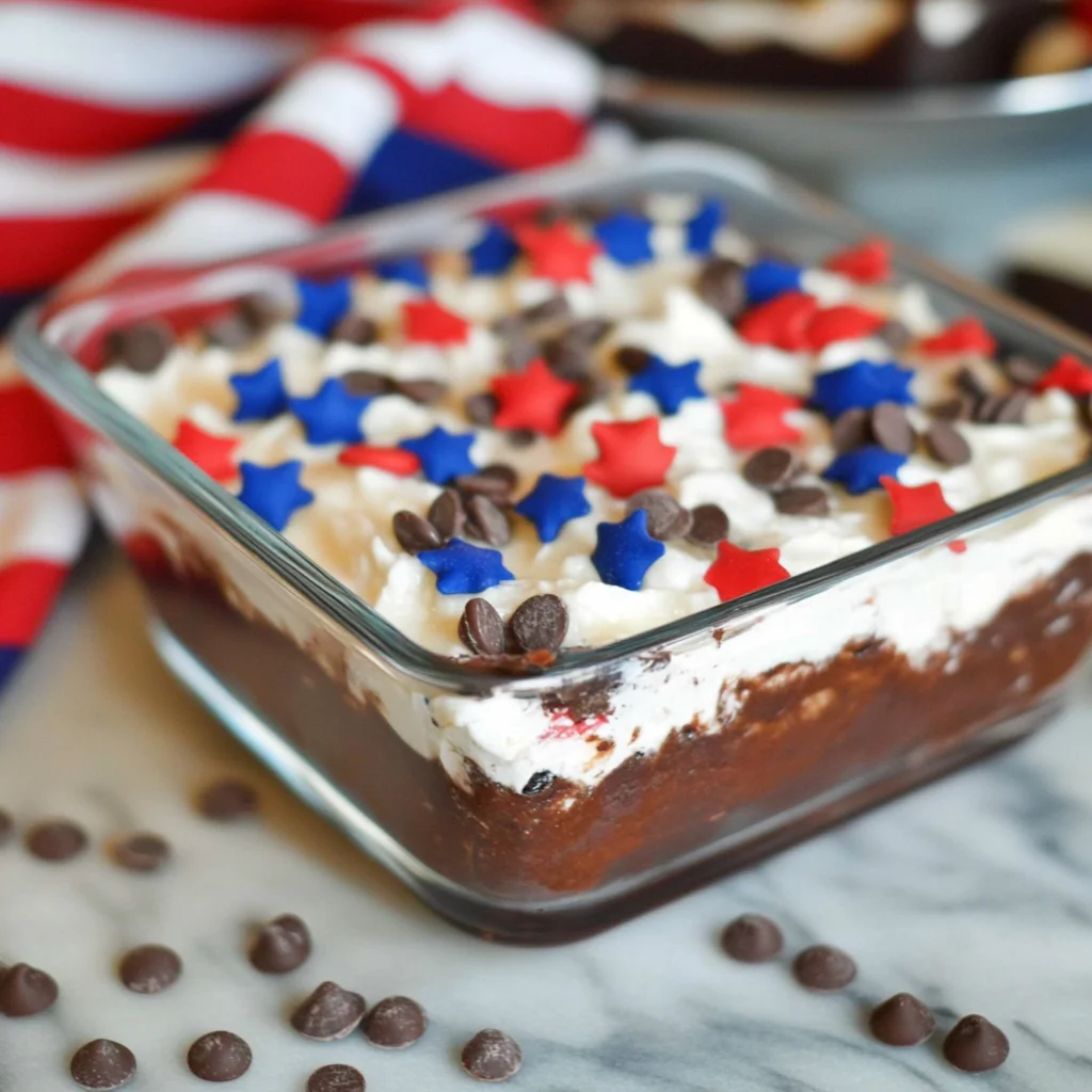 Red White Blue Chocolate Lasagna