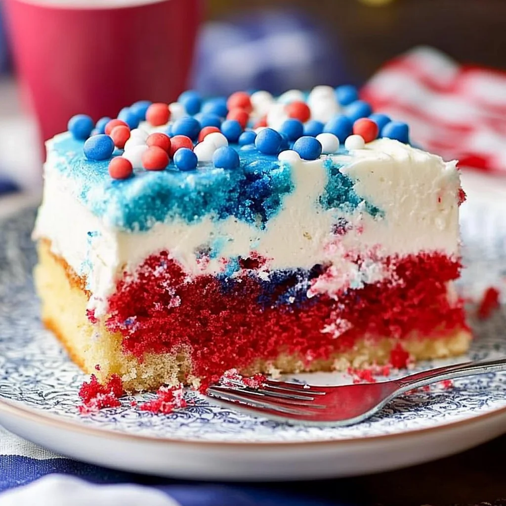 Red, White & Blue Poke Cake
