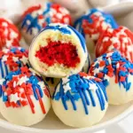 Red, White, and Blue Cake Balls