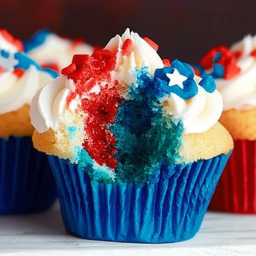 Red White and Blue Cupcakes