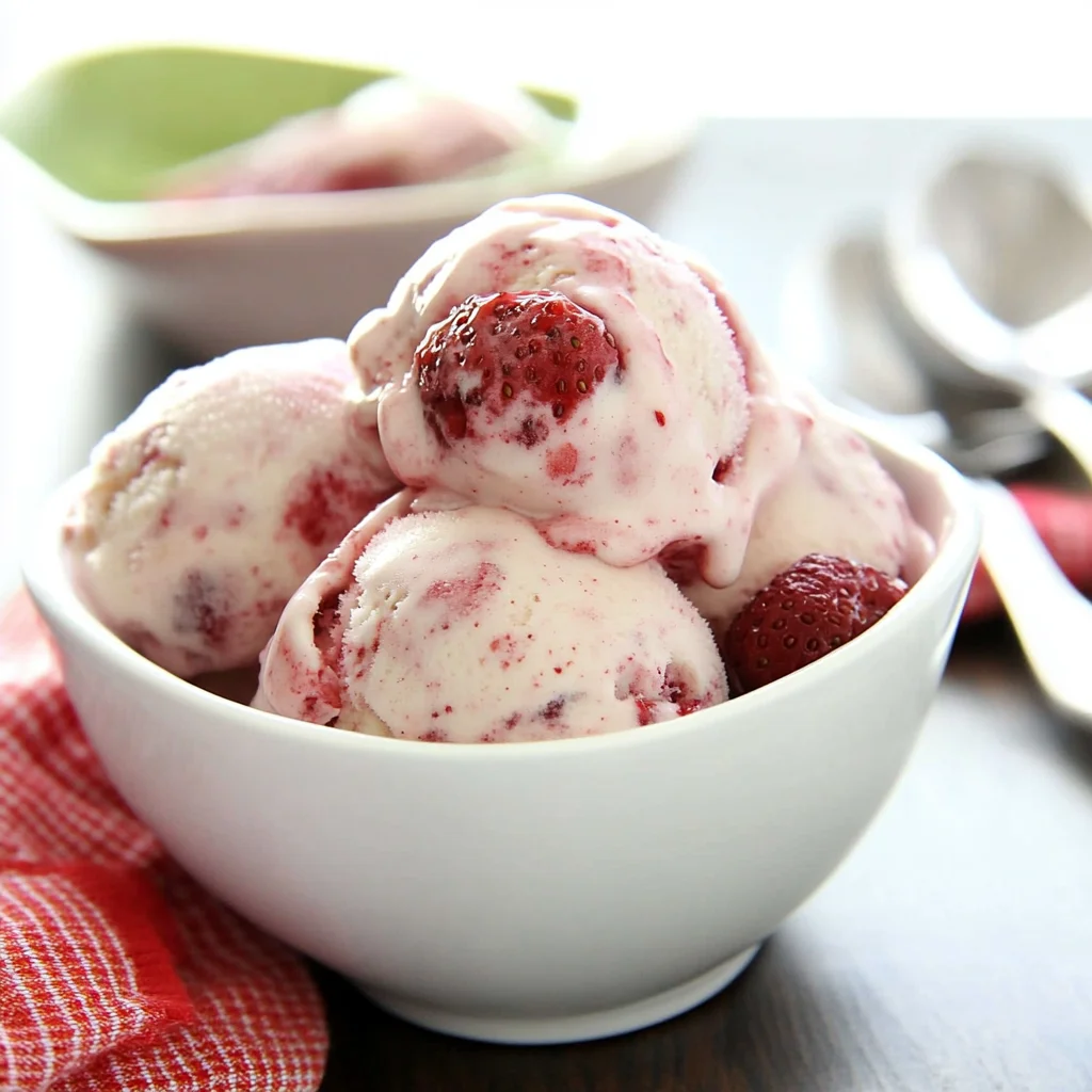 Roasted Strawberry Ice Cream