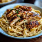 Savory Cajun Chicken Fettuccine in Creamy Garlic Butter Sauce
