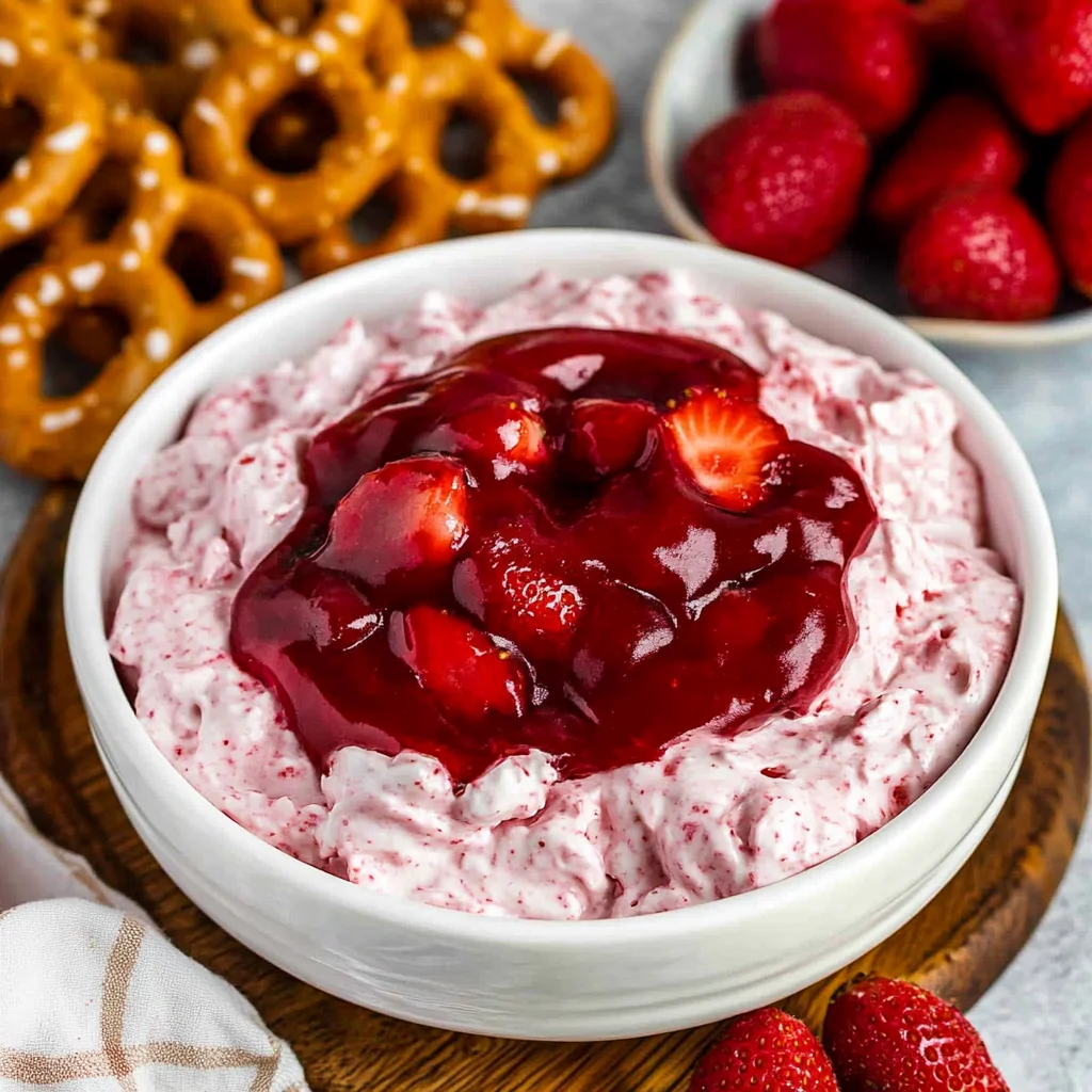 Strawberry Pretzel Salad Dip Recipe