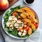 Summer Peach Balsamic Caprese Salad