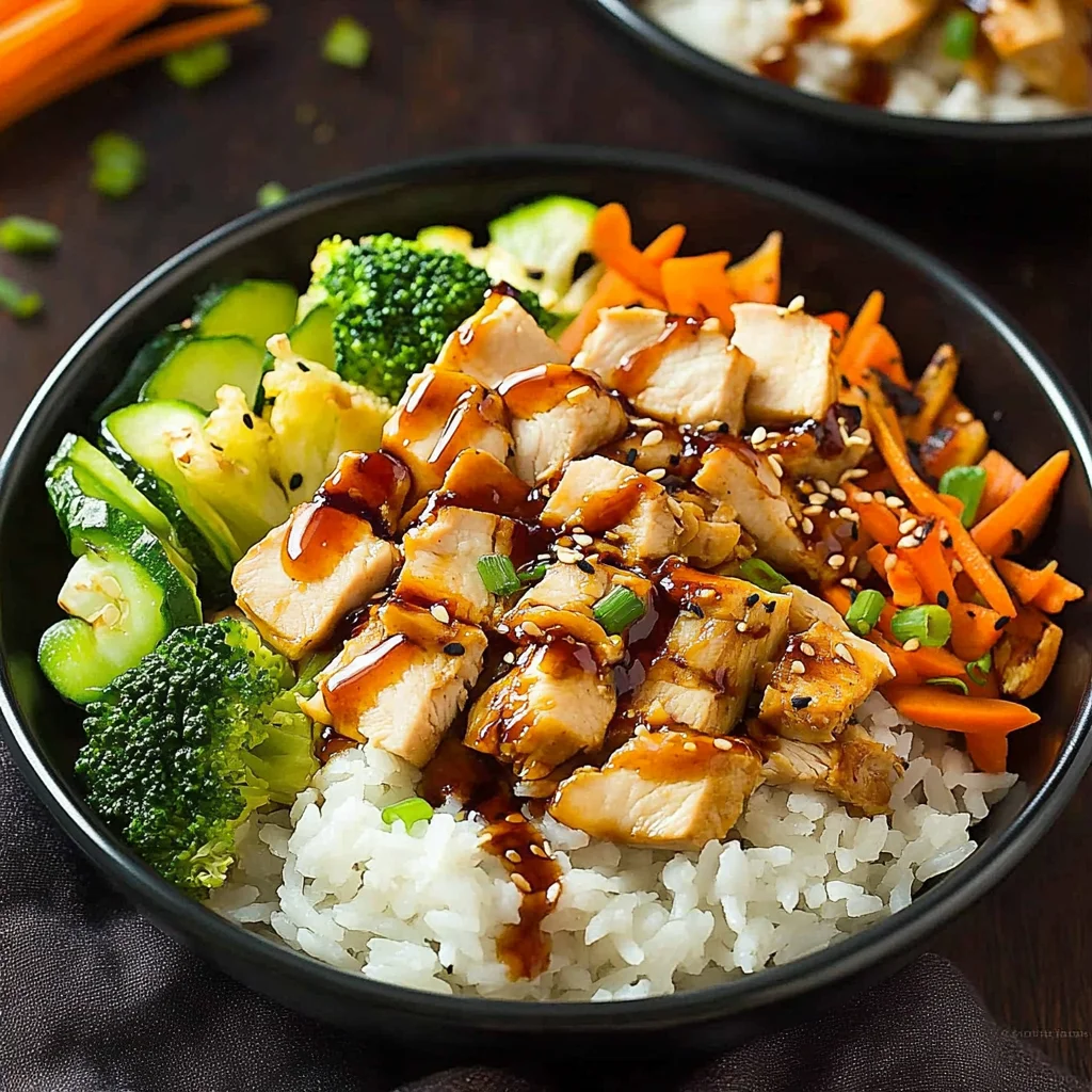 Teriyaki Grilled Chicken and Veggie Rice Bowls