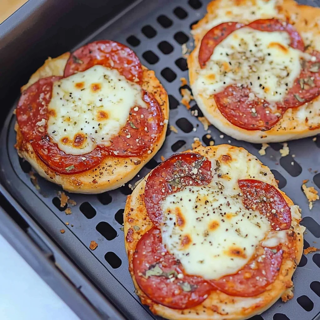 Air Fryer Bagel Pizzas