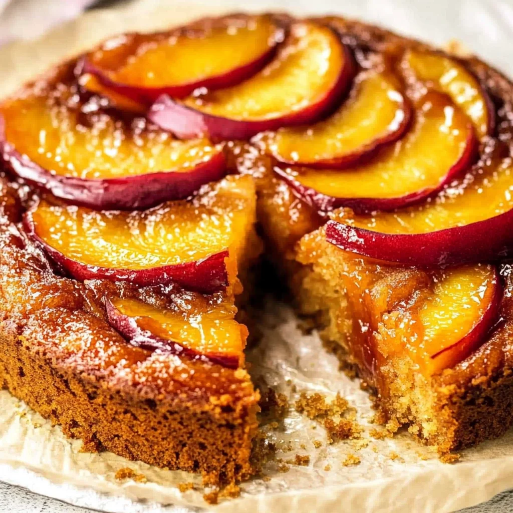 Bourbon Peach Upside-Down Cake