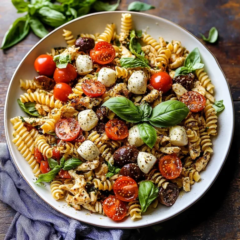 Caprese Chicken Pasta Salad