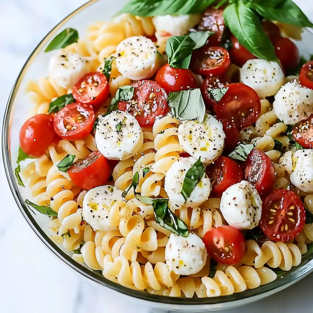 Creamy Caprese Pasta Salad