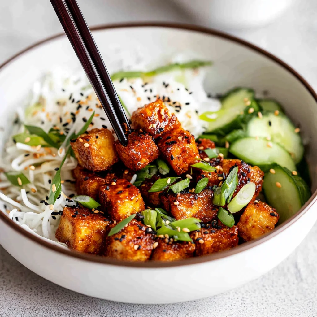 Crispy Gochujang Korean Tofu