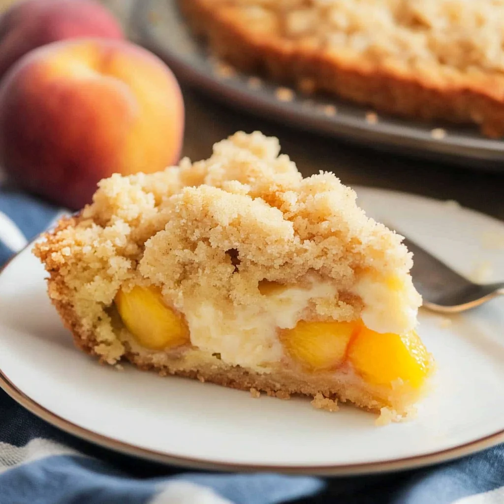 Easy Italian Peach Crumb Cake