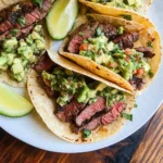 Grilled Steak Tacos with Avocado Salsa