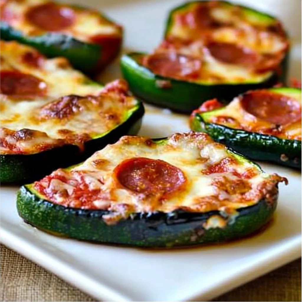 Grilled Zucchini Pizza Slices