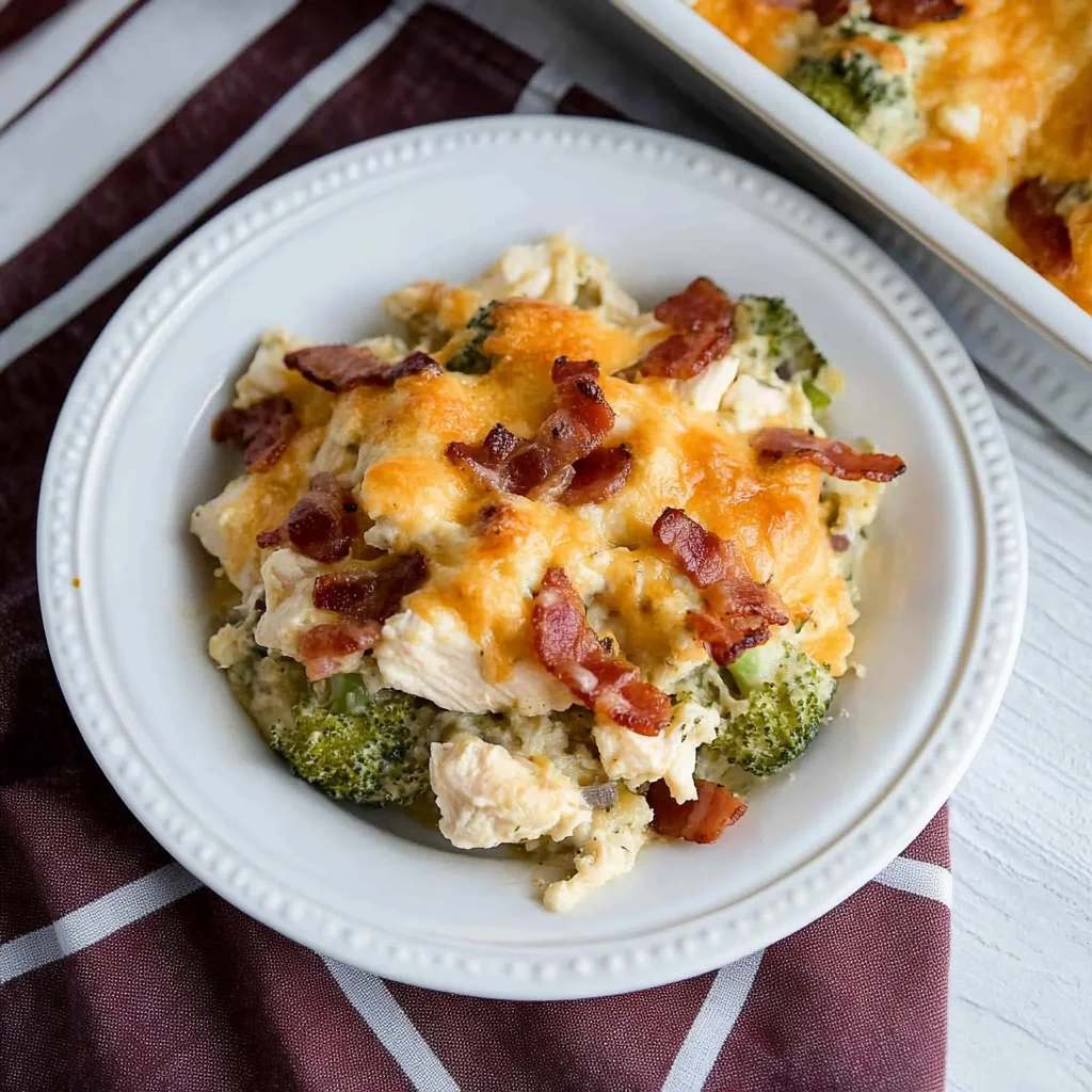 Keto Chicken Bacon Ranch Casserole