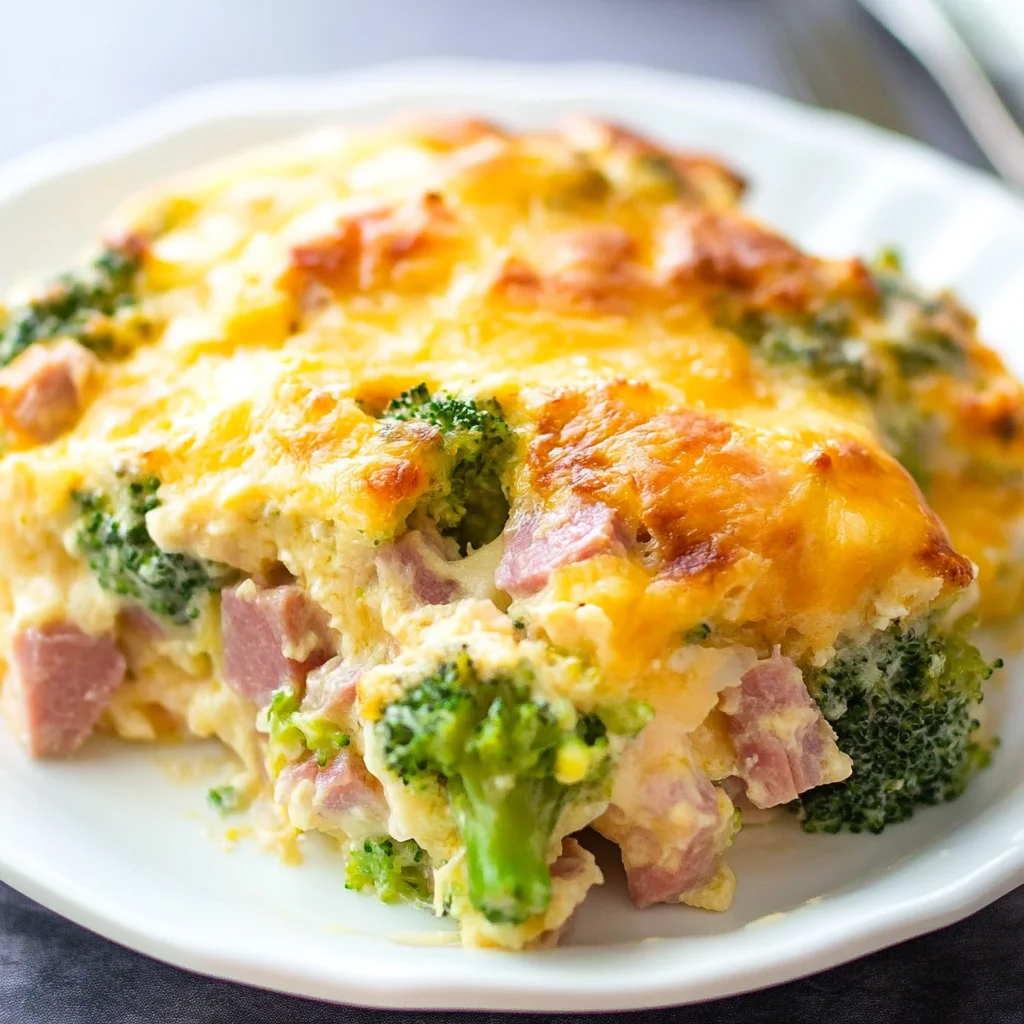Keto Ham and Broccoli Casserole