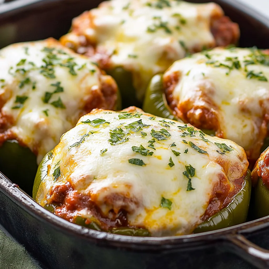 Keto Lasagna Stuffed Peppers