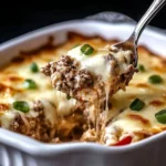 Low Carb Philly Cheesesteak Casserole